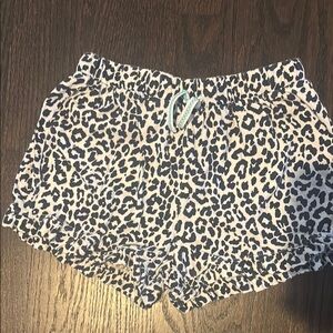 Crewcuts Leopard Print Kids Shorts - Black and White